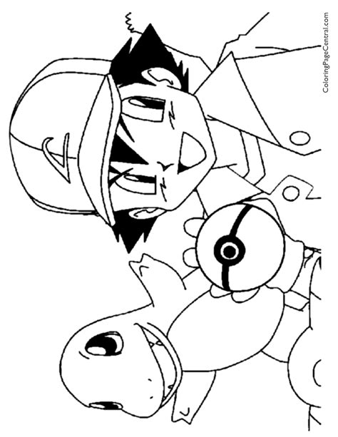 Pokemon Ash Coloring Page 01 Coloring Page Central