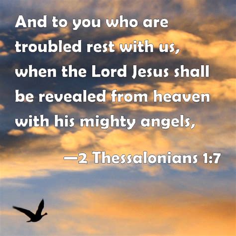 2 Thessalonians 17 And To You Who Are Troubled Rest With Us When The