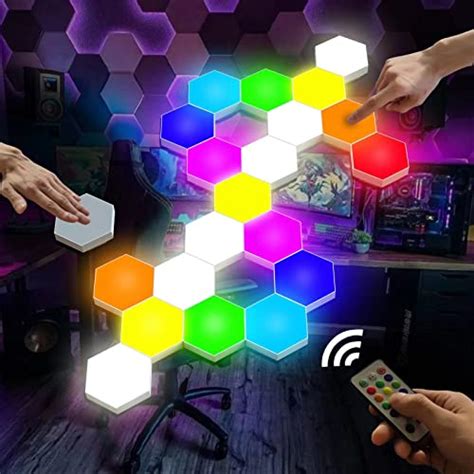 Vcwtty Hexagon Lights Smart Led Wall Lights With Remote 13 Colors