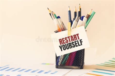 Restart Yourself Stock Photo Image Of Message Black 50890470