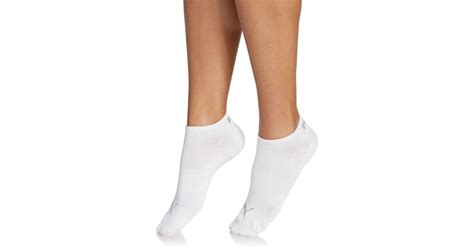 puma lite ankle socks 6 pack in white lyst