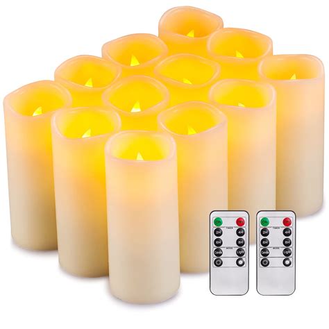 Buy Flameless Candles Flickering Led Candles Set Of 12 D22 X H5