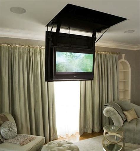 diy ways  mount  flat screen tv tv  bedroom home