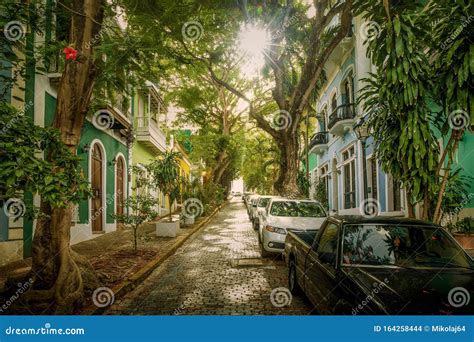 Colorful Street In Old San Juan Puerto Rico Stock Photo Image Of