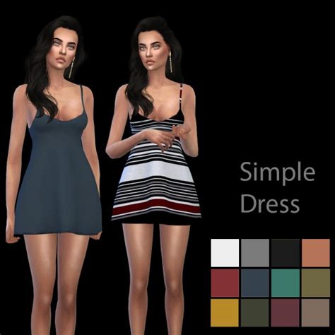Leo 4 Sims Simple Dress Recolor • Sims 4 Downloads