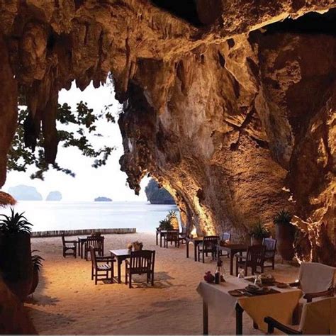 Restaurant Inside Cave Thailand Earthpix Photography By Rayavadee
