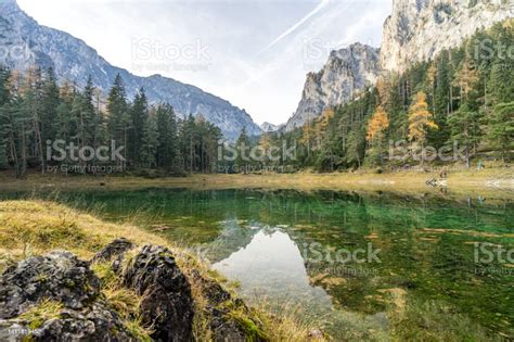 Green Lake During Autumn In Styria Austria Stock Photo Download Image