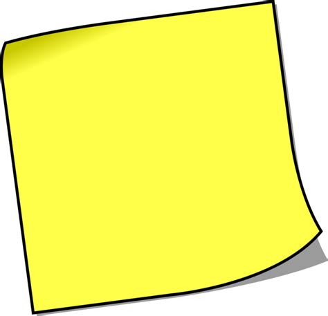 Post It Clipart Small Cartoon Post It Note Png Download Full Size