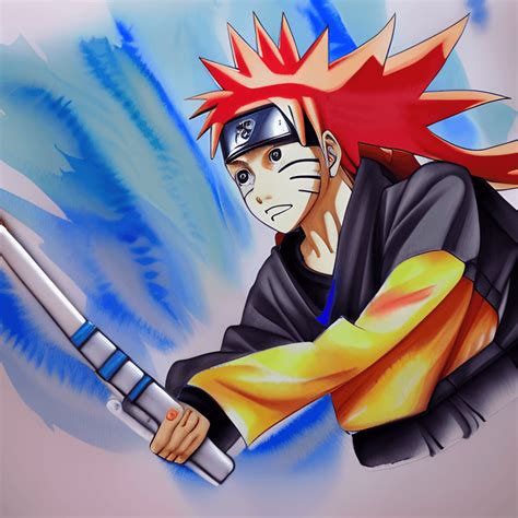 Naruto Realistic Watercolour Painting · Creative Fabrica