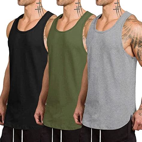 Coofandy Mens 3 Pack Quick Dry Workout Tank Top Sleeveless Gym Shirts
