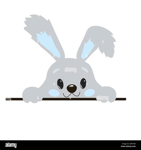 Cute Little Easter Bunny Vector Illustration Stock Vector Image And Art