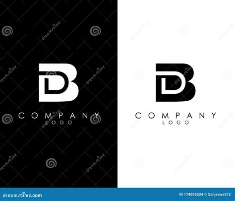Letras Iniciais Bdb Modelo De Design Do Logotipo Abstrato Da Empresa