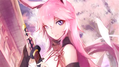 Download Anime Girl Pink Hair Honkai Impact 3rd Yae Sakura 4k