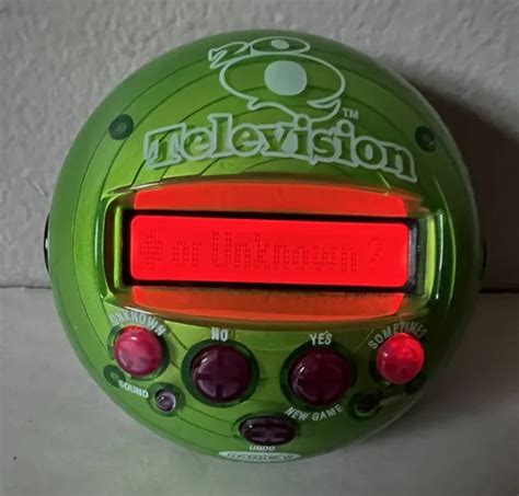 Radica 20q Television Edition Electronic Handheld Game Green 20