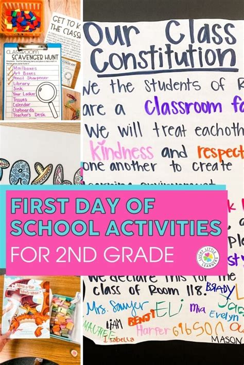First Day Of School Activities For 1st Or 2nd Grade Lucky Little Learners
