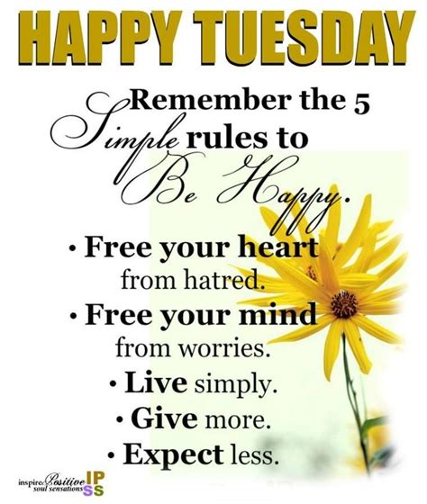 Remember The 5 Simple Rules To Be Happy Life Days Inspirational Quotes