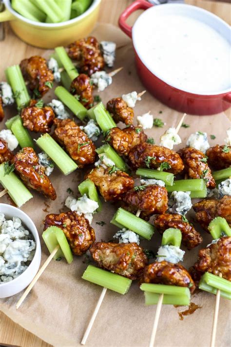 Bbq Chicken Skewers With Blue Cheese Crumbles