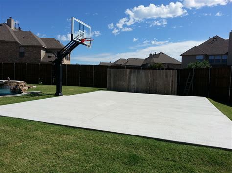 There Is Marks Concrete Slab Court In His Backyard Next To His Pro