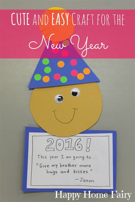 Craft kits include instructions and extra pieces. Easy New Year's Craft for Preschoolers - Happy Home Fairy ...