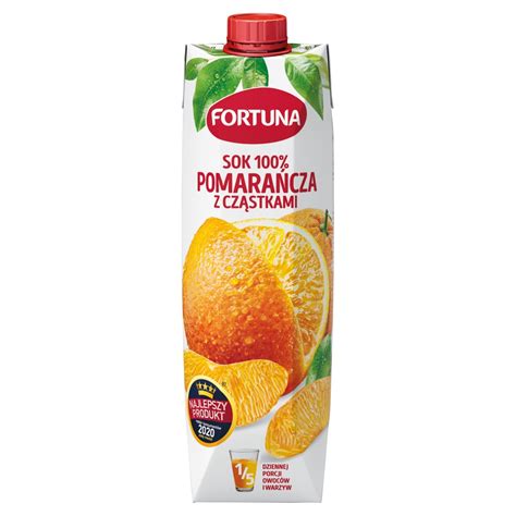 Fortuna Pomarańcza z cząstkami Sok 100% 1 l - Soki - zakupy online