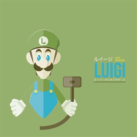 Luigi Super Mario Bros Mario Kart Games Gaming Nintendo Illustration
