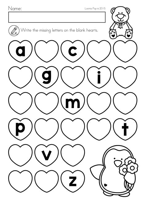 Kindergarten Valentines Day Worksheets