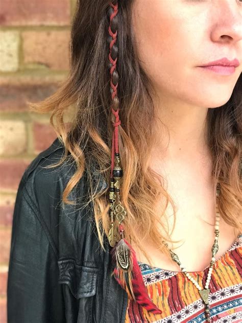 Beaded Feather Hair Braiders Etsy In 2020 Feathered Hairstyles