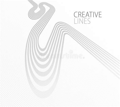 Lines In Perspective Vector Abstract Background In Light Grey And White
