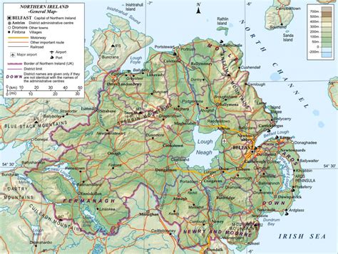 Road Map Of Northern Ireland Street Map Northern Ireland Northern