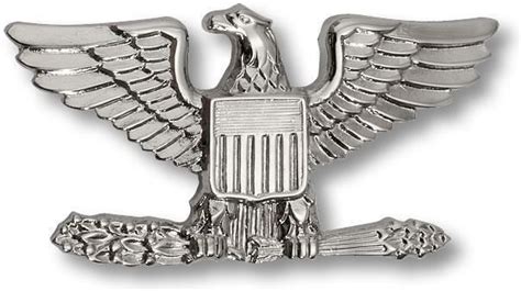 Us Army Rank Colonel Left Lapel Metal Silver Hat Pin Emblem Badge 1 Ebay