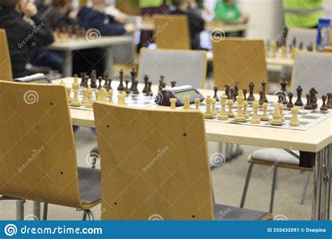 Aerial Chess View A Chess Table Stock Image Image Of Board Color