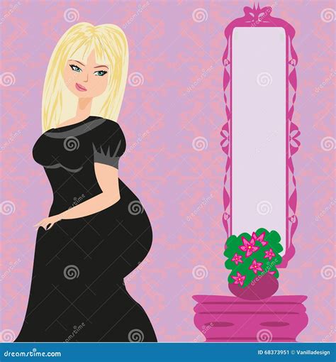 fat girl is looking at herself in the mirror stock vector illustration of diet female 68373951
