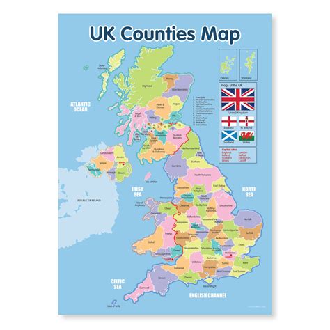 The name county originates in the area formerly or. A3 laminated NEW UK Counties Map Educational Poster | eBay
