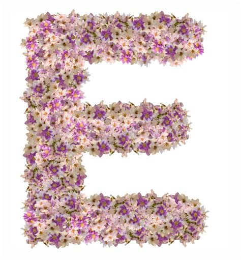 Letter Alphabet With Flower Abc Concept Type As Logo Stock