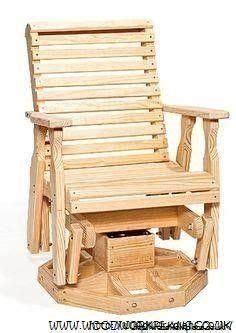 This wooden outdoor swiveling glider chair is made of solid pine and is offered at a very nice price. woodworking plans glider in 2020 | Swivel glider chair, Rocking chair plans, Wooden outdoor ...