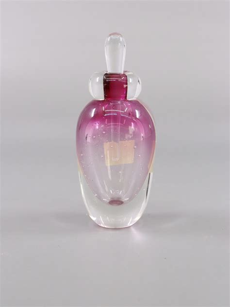 Lot Signed Art Glass Perfume Bottle 1987