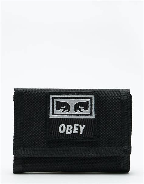 Obey Takeover Tri Fold Wallet Black Route One