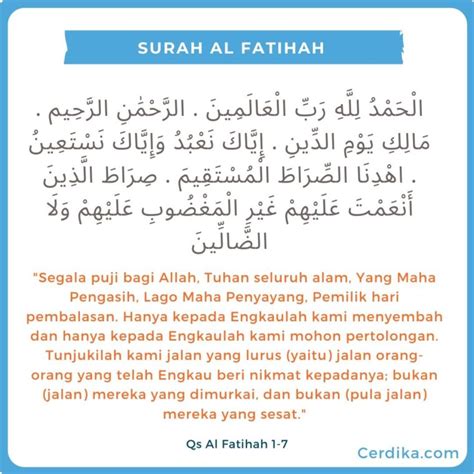 Surah Al Fatihah Lengkap Dengan Artinya Bahasa Imagesee