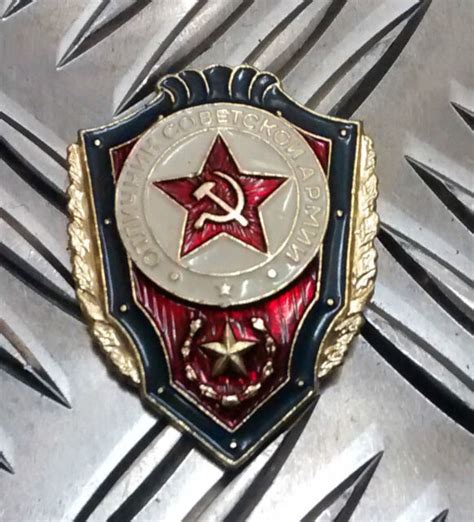 Genuine Russian USSR Soviet CCCP Red Army Metal Shield Pin Badge NEW SHA EBay
