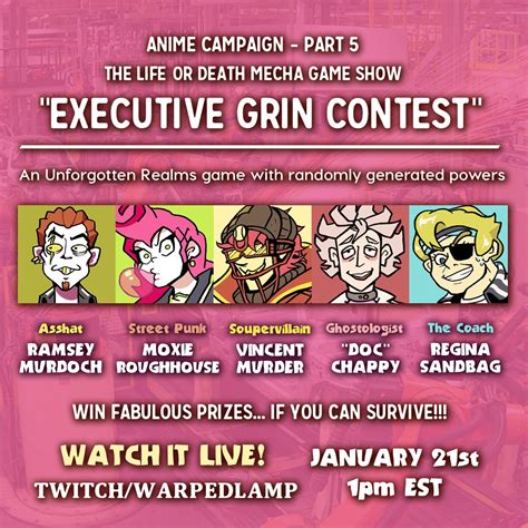 Episode 5 Executive Grin Contest Anime Campaign Wikia Fandom