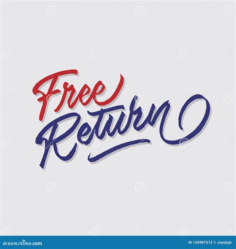 Free Return Hand Lettering Typography Sales And Marketing Shop Store