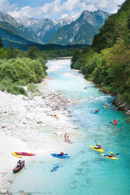 Kayaking On Soča River Bovec Slovenia Beautiful Places Places To