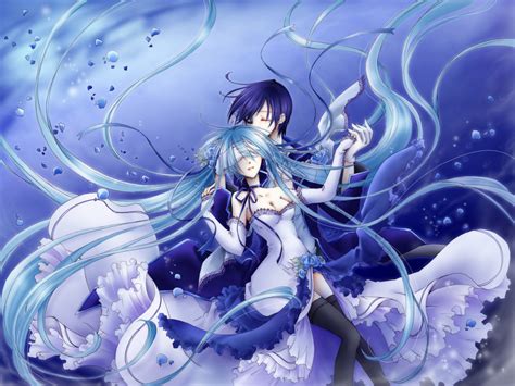 Aqua Hair Blue Hair Bow Cantarella Vocaloid Dress