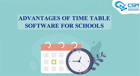 Advantages Of Time Table Software For Schools