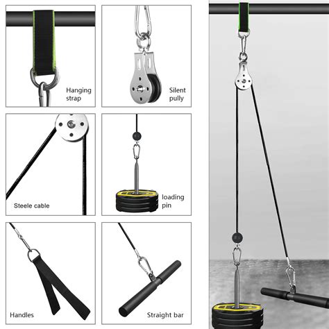 2 In 1 Diy Pulley System Gym Weight Pulley System With Pulling Strap
