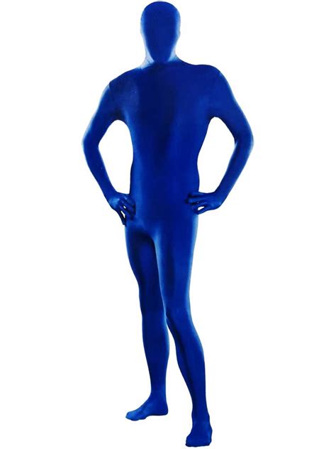 Blue Full Body Lycra Spandex Party Suit Skin Catsuit Halloween Smurf Costume Ebay