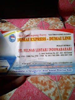 Jadwal Kapal Dumai Express Dumai Batam Tanjung Balai Karimun Selat