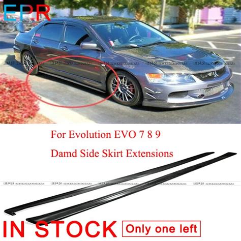 For Evolution Evo 7 8 9 Damd Frp Glass Fiber Side Skirt Extensions For