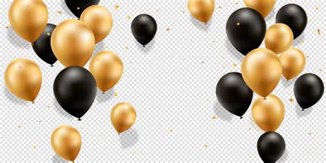 Best Gold Transparent Balloons Illustrations Royalty Free Vector