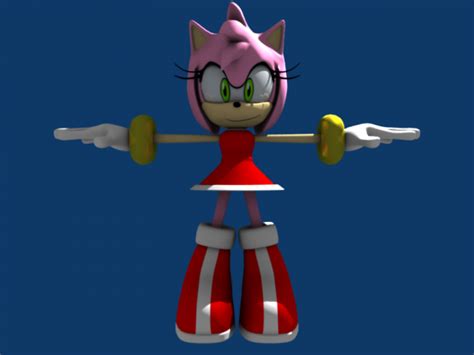 amy rose free 3d model blend free3d